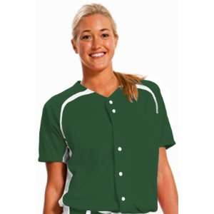  Custom A4 Womens Full Button Power Mesh Softball Jerseys 