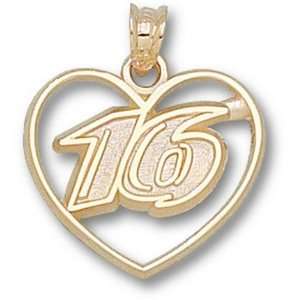 Greg Biffle 16 in Heart Pendant   10KT Gold Jewelry 