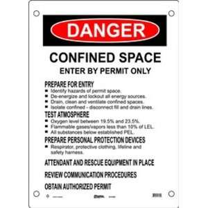   Legend Confined Space Enter By Permit Only  Industrial