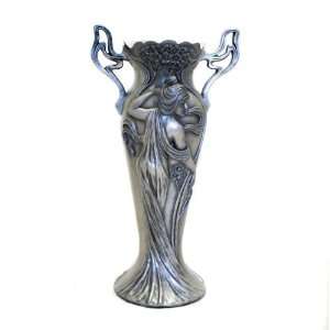  Ukm Gifts Art Nouveau Pewter Lady Vase Draped With Maidens 