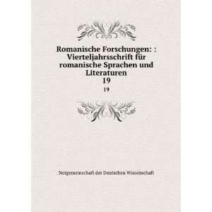 Romanische Forschungen Vierteljahrsschrift fÃ¼r romanische Sprachen 