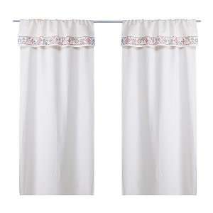  Ikea Birgit Ljuv Linien Blend Pair of Curtains, Ivory with 