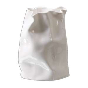  Uttermost 12 Dhaval, Vase Glossy White Ceramic