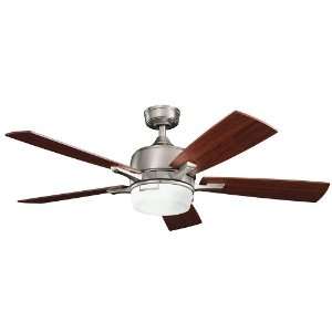 Leeds Collection 52ö Antique Pewter Ceiling Fan with Reversible Light 