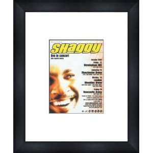  SHAGGY UK Tour 2001   Custom Framed Original Ad   Framed 