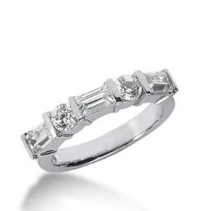  Platinum Diamond Anniversary Wedding Ring 2 Round Brilliant Diamonds 