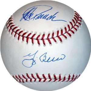 Yogi Berra / Jorge Posada Dual Signed MLB Baseball Sports 