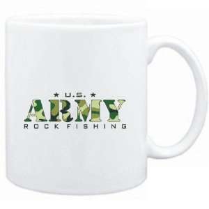  Mug White  US ARMY Rock Fishing / CAMOUFLAGE  Sports 