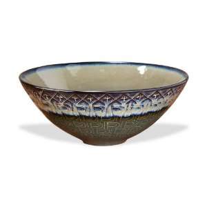  Bouton Decorative Reactive Glaze Ceramic Fruit Bowl  17D 