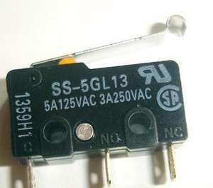 2x Limit Switch SS 5GL13 Micro Switch 5A125VAC 3A250VAC  