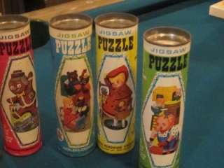 Collection of 9 Vintage H G Toys Nursery Rhyme Puzzles  