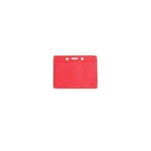  Red Credit Card Size Horizontal Colored Back Badge Holders 
