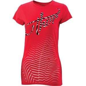  Thor Motocross Womens Zebratec T Shirt   Medium/Red 