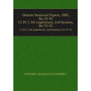   Legislature, 2nd Session, No.5 8 ONTARIO. LEGISLATIVE ASSEMBLY Books