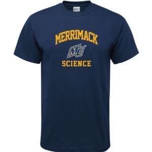  Merrimack Warriors Navy Science Arch T Shirt Sports 