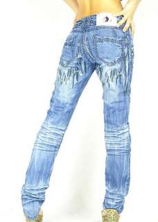 VVW Italian Designer Womens Jeans Denim Pants Low Rise Sexy W28 687 