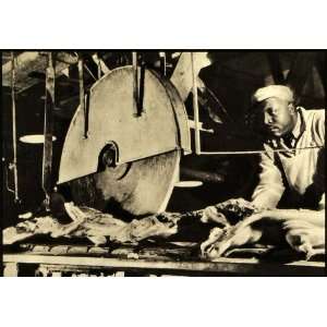  1934 Print Pork Saw Meatpacking Armour Bourke White 