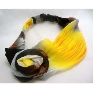  NEW Yellow Tie Dye Headband with Rosette, Limited. Beauty