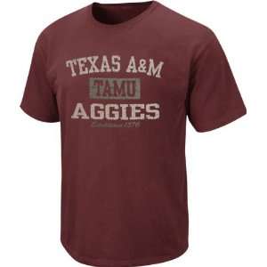  Texas A&M Aggies Established Pigment Dye T Shirt Sports 