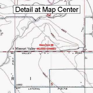   Topographic Quadrangle Map   Riverton NE, Wyoming (Folded/Waterproof