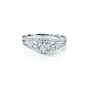   White Gold 3/4ct TW Round Diamond Engagement Ring, IGI Graded Jewelry