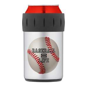    Thermos Can Cooler Koozie Baseball Equals Life 