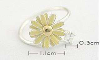 Women Fashion Rhinestone Sweet Cute Daisy Flower Ring New #FARING014 