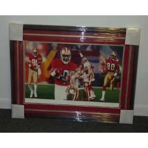  Jerry Rice Signed Framed Danny Day Lithograph ~ Psa Loa 
