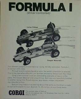 1969 Corgi Diecast Toy Race Cars~FORMULA 1 LOTUS~MASERATI Vintage 