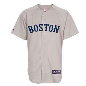 Boston Red Sox Dustin Pedroia Road Youth Replica Jersey (Gray)  