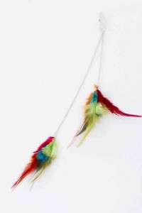 Chain Multi Color Green Red Feather Hair Extension Clip  