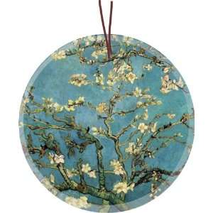  Rikki Knight Van Gogh Almond Blossoms Design Glass Round 
