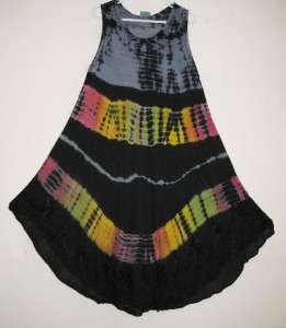 RETRO Hippie Gypsy Tie Dye Circle Dress 12 Colors 176  