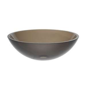   103 G Clear Brown Glass Vessel Sink with PU MR, Gold