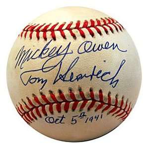 Mickey Owen & Tom Henrich Oct. 5th 1941 Autographed / Signed Baseball
