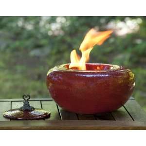  Hera Firepot   Red, with Steel Fuel Gel Reservoir and 