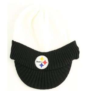  Pittsburg Steelers White Waffle Bill Front Beanie Sports 