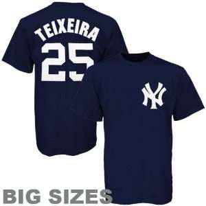  Majestic New York Yankees #25 Mark Teixeira Navy Blue 