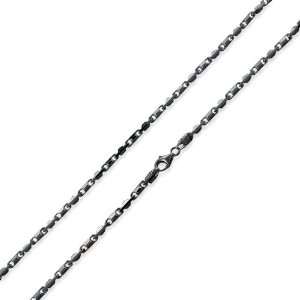   Plated Sterling Silver 24 Style Heshe Chain Necklace 3MM Jewelry