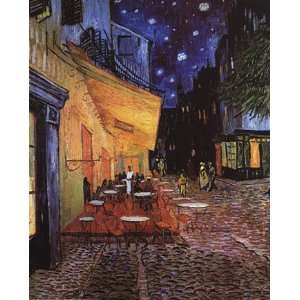  on the Place du Forum, Arles, at Night, c.1888   Poster by Vincent 