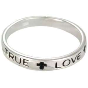  True Love Waits Thin Band Sterling Silver Ring Size 6 