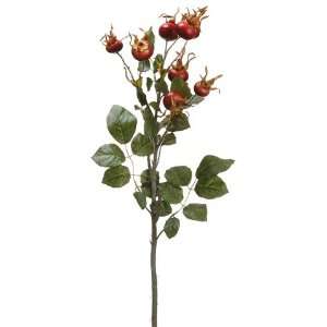  Faux 23 Rose Hip Spray x3 Burgundy (Pack of 12) Patio 