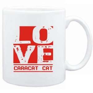 Mug White  LOVE Caracat  Cats 