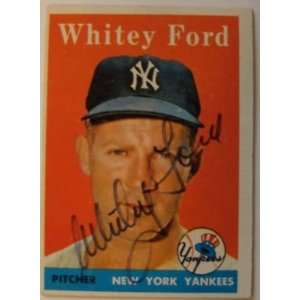  1958 Topps Whitey Ford SIGNED AUTO Card   New Arrivals 
