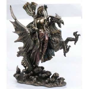  Figurine Dragon Lady Cold Cast Resin Crafted to Detail 