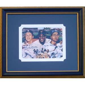  Mickey Mantle, Willie Mays, and Duke Synder Framed 