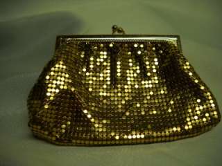 Vintage WHITING AND DAVIS GOLD MESH CIGARETTE COIN PURSE  