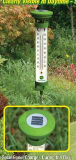 John Deere Jumbo Outdoor Thermometer Solar LED Lights  
