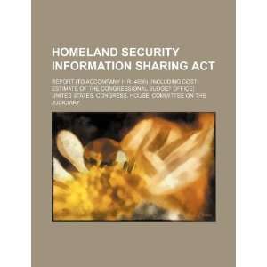  Homeland Security Information Sharing Act report (to 