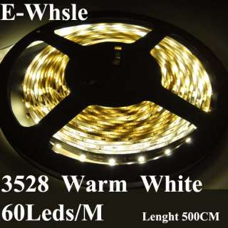 12VDC Warm White 5M 60leds/M 3528 SMD Flexible LED Strip  